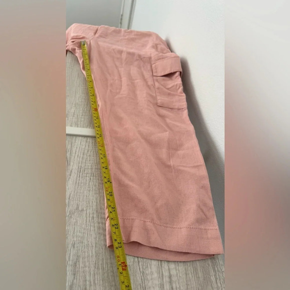 Gap Mid Rise Easy Linen-Blend Ankle Pants Casual Cargo Size Large Petite NWT - Picture 6 of 11